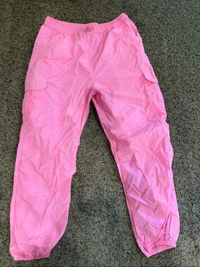 Pink Kids Cargo Jogger Pants - Casual Everyday Bottoms